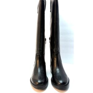 Nine West Women's Leigha Tall Block Heel Riding Boots Black Size 5M NWT/BOX